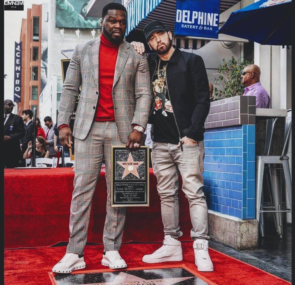 50 Cent acknowledged that Eminem played a major role in the success of his music career, and that they have been close friends for over a decade. Photo: Online
