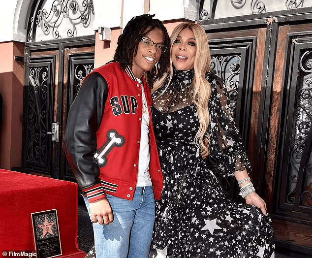 Kevin Jr and her mum Wendy Williams pictured in 2018. Photo: Film Magic