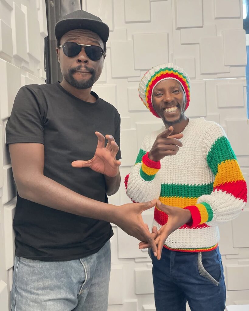 Mbusii and Lion Deh of the famous Regggae show #MbusiiNaLionTekeTeke. Photo: Instagram