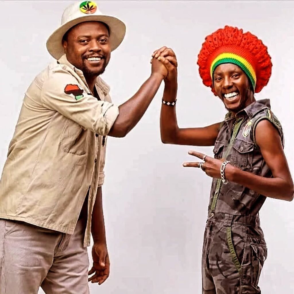 Radio Jambo's Dynamic duo Mbusii and Lion of the popular Reggae show #MbusiiNaLionTekeTeke. Photo: Instagram