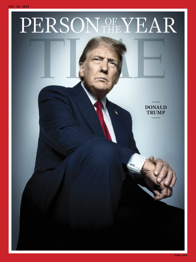 Trump was named Person of the Year 2024 by Times Magazine. Photo: Online
