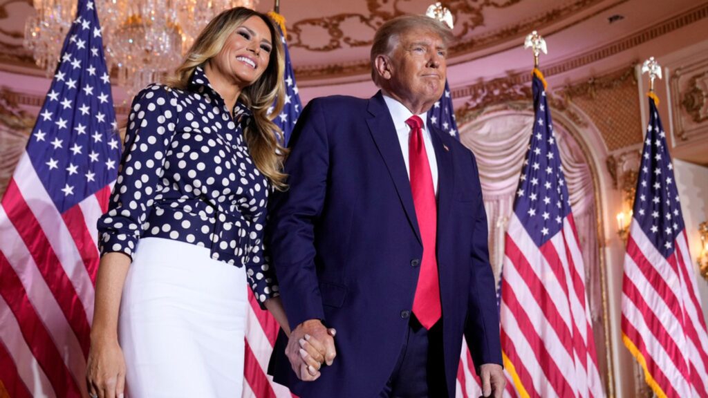 Donald Trump and Melania Trump. Photo: Sky News