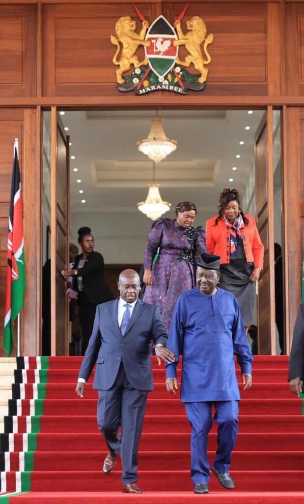 Gachagua endorses Raila for AU chairmanship bid. Photo: X