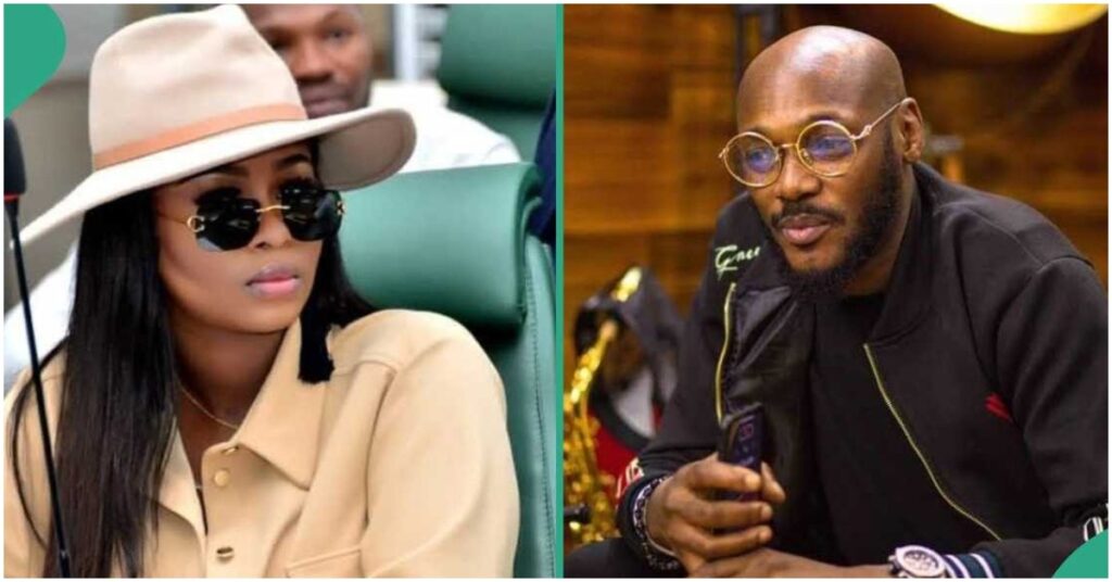 Natasha Osawaru and 2Face Idibia. Photo: Online