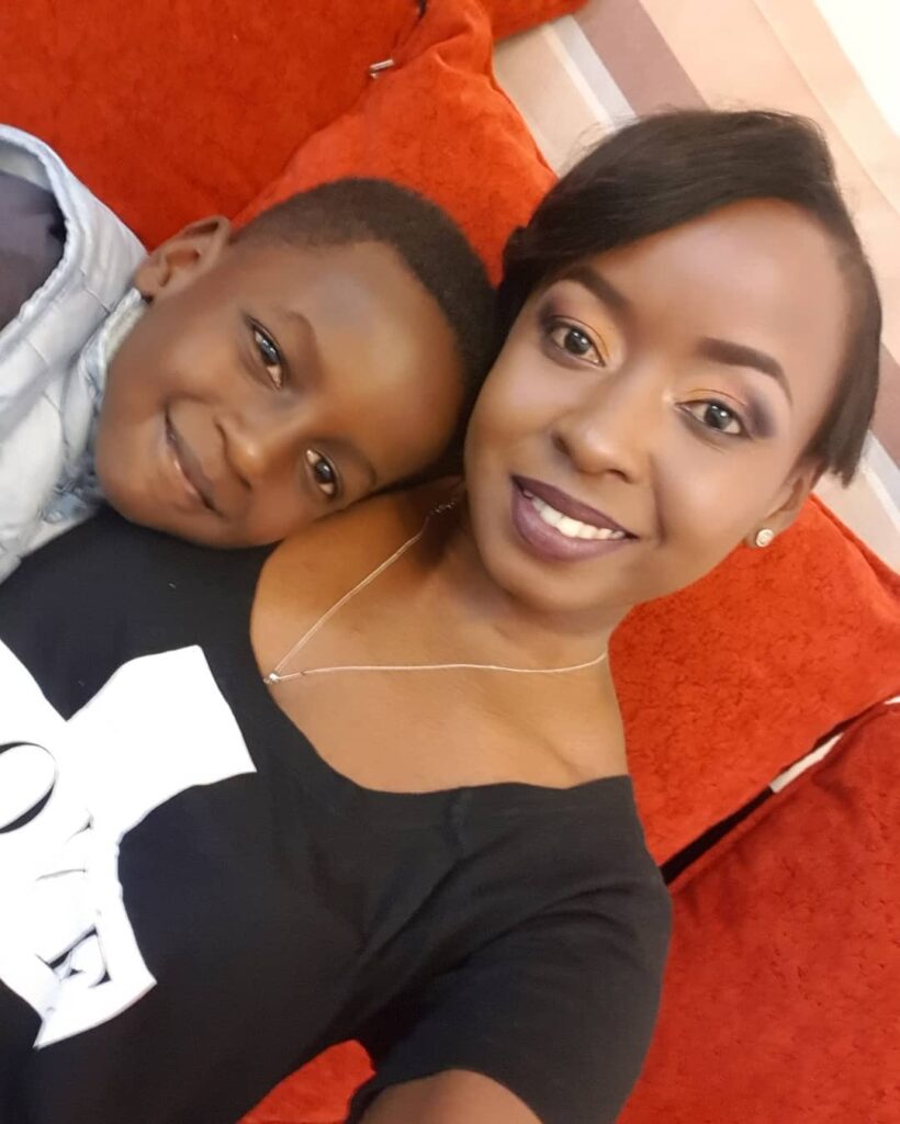 Jacque Maribe with her son Zahari that they share with comedian Eric Omondi. Photo: Instagram
