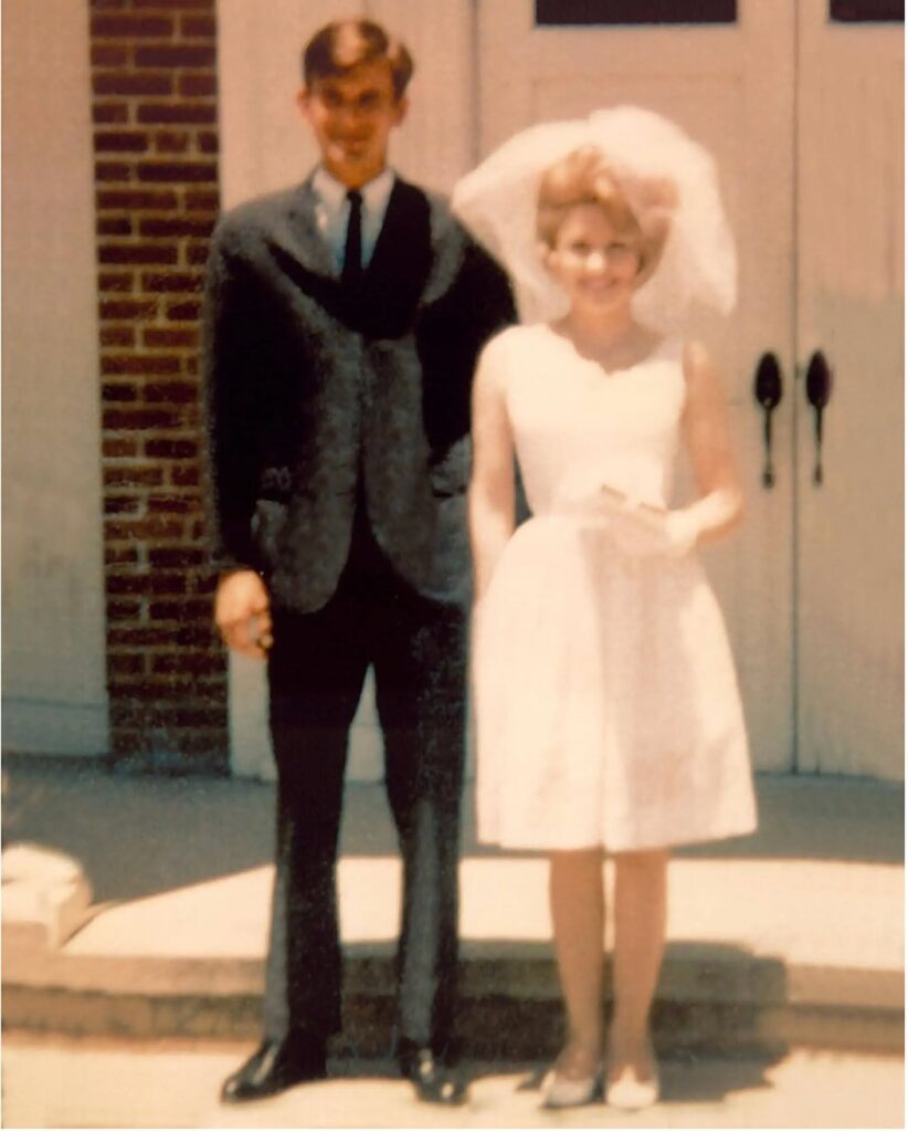 Carl Dean and Dolly Parton's wedding day pic. Photo: Instagram