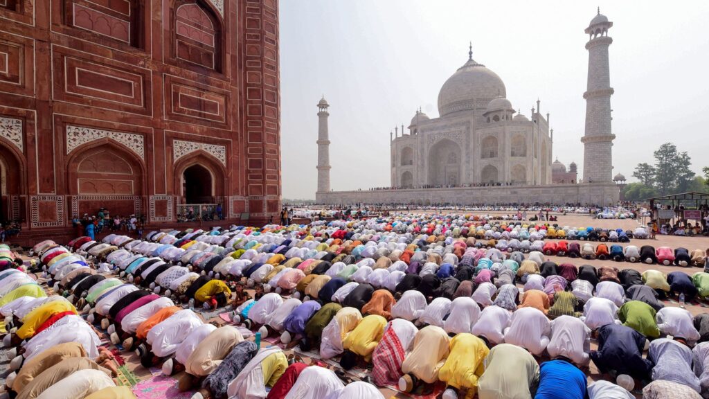 Muslims congregate and pray as they mark the end of Ramadan and begin the Eid celebrations. Photo: Online