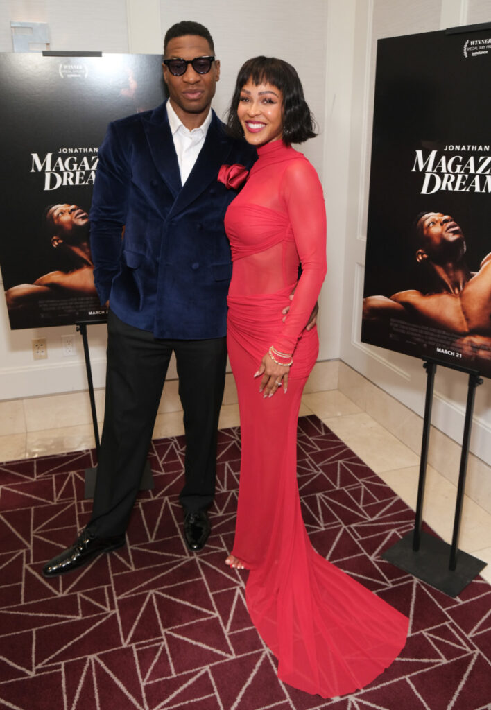 Jonathan Majors with his recently married wife Meagan Good. Photo: Online