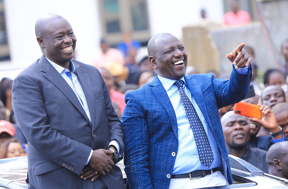 Former DP Rigathi Gachagua and President William Ruto back when they were allies. Photo: Facebook