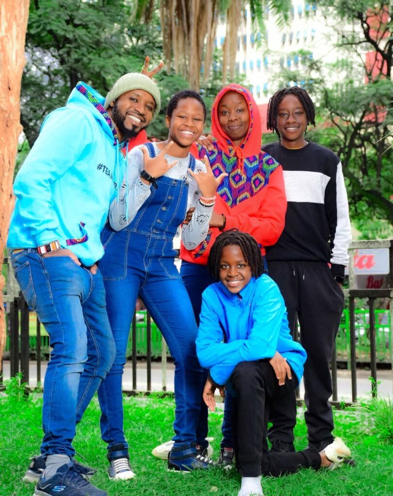 Boniface Mwangi with his family. Photo: Instagram