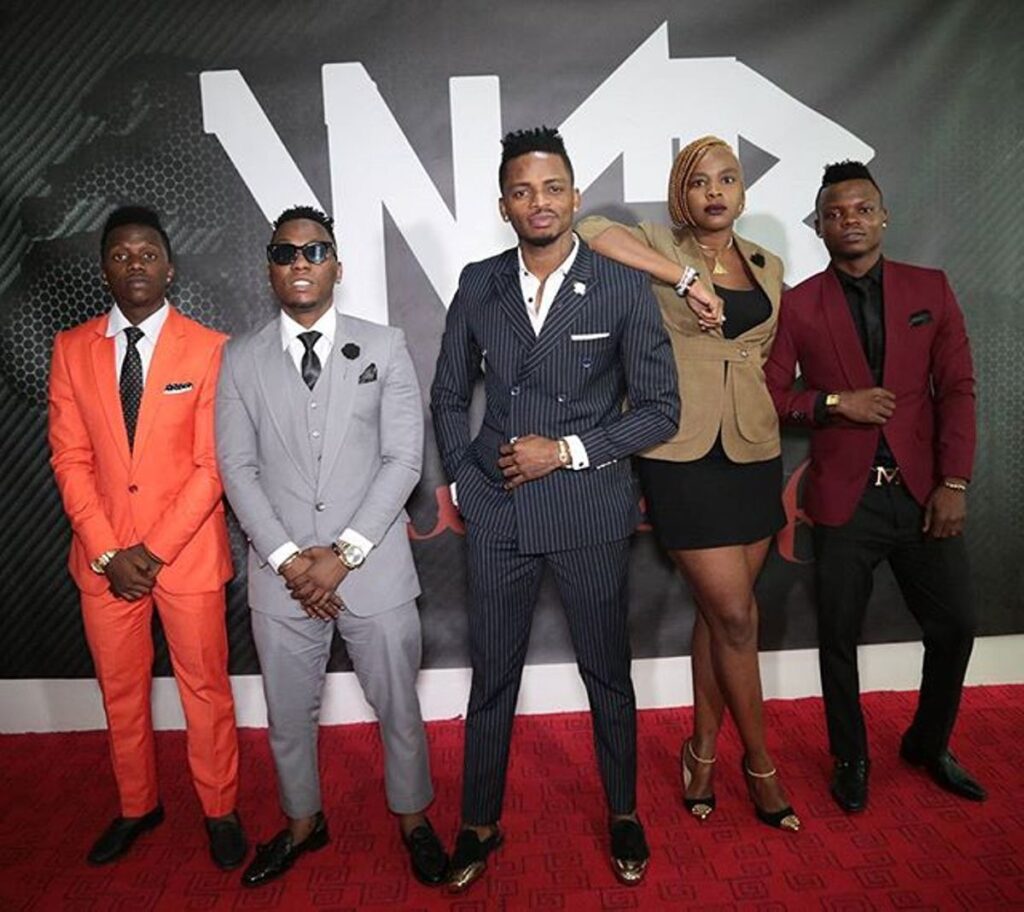 Former WCB Wasafi signees from L-R Rayvanny, Rich Mavoko, Queen Darleen and Harmonize. Photo: Instagram