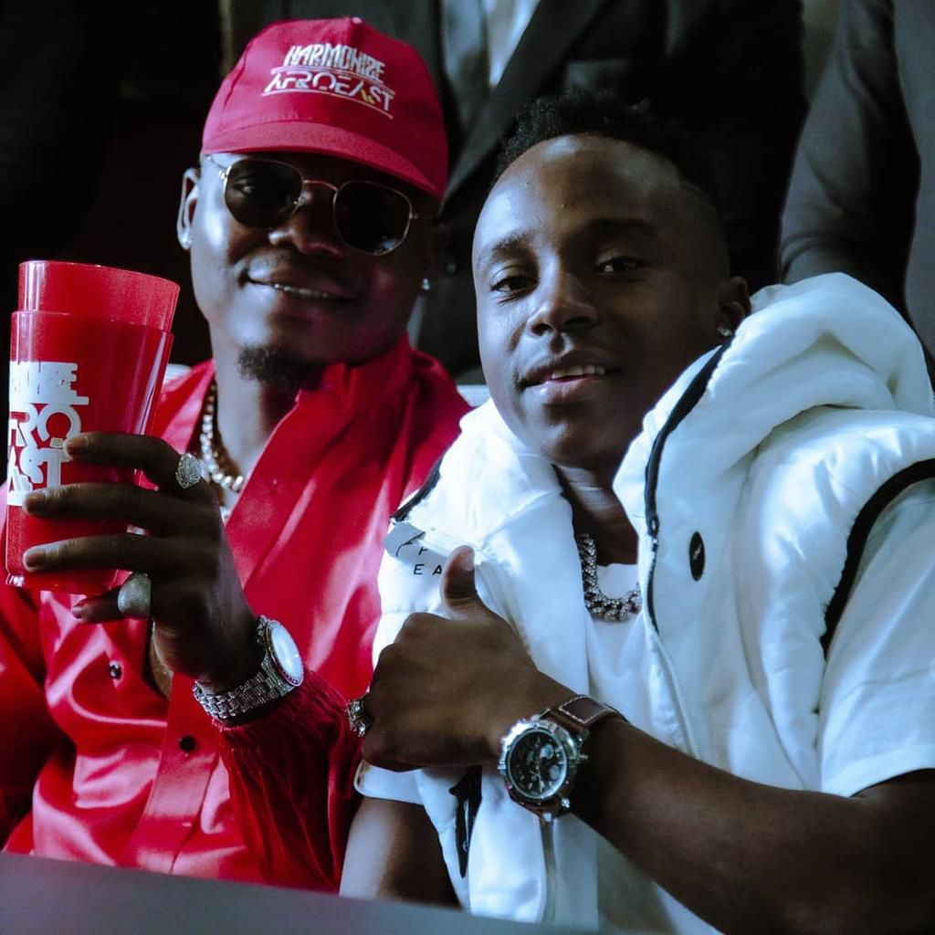 Harmonize and Ibraah during happier times. photo: Instagram