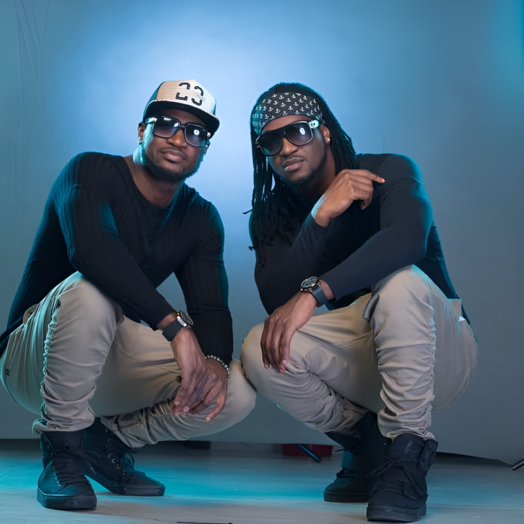 Nigerian musicians Peter Okoye and Paul Okoye popularly known as P-Square are twin brothers. Photo: Online