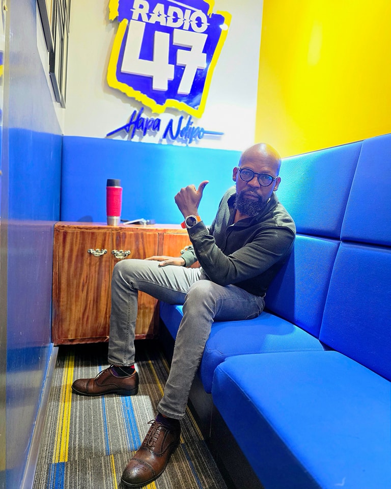 Radio 47 Presenter Alex Mwakideu poses for the camera. Photo: Instagram