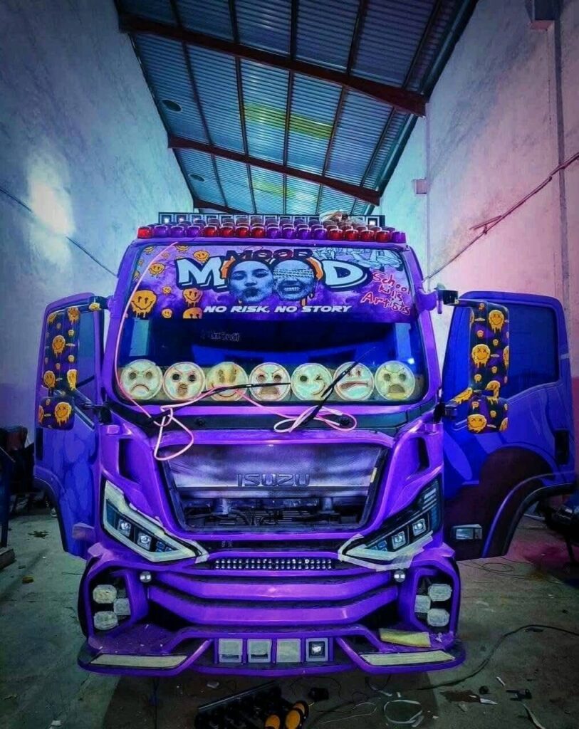 George Ruto's new flashy matatu dubbed 'Mood'. Photo: X