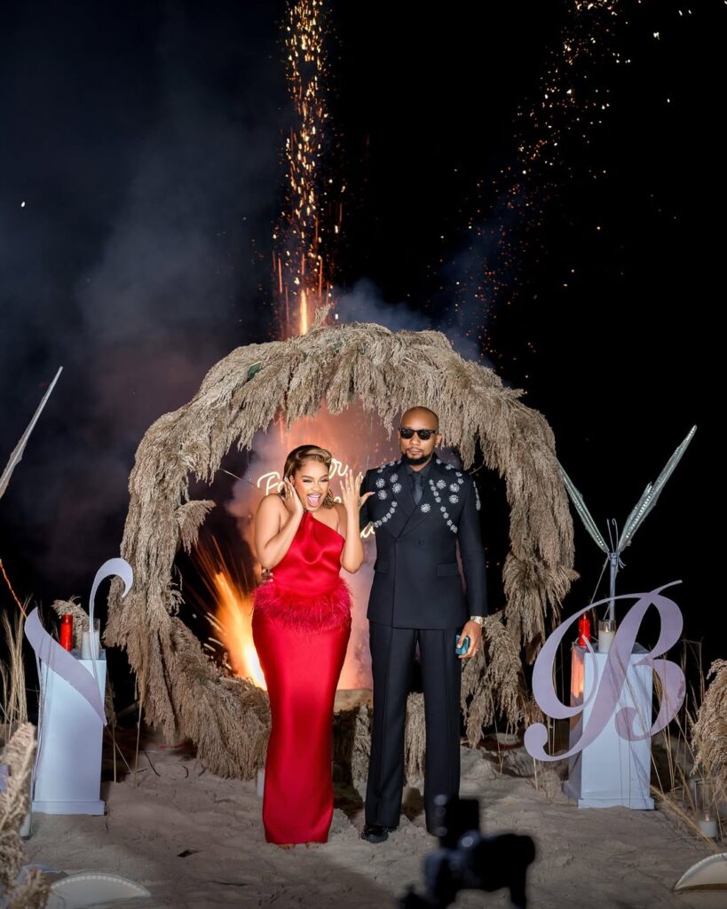 Bill Nass sweeps Nandy off her feet with new ring surprise on their 3rd anniversary, her full is indeed full. Photo: Instagram